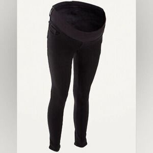 Nwt Old Navy Maternity Rockstar Super Skinny Low Panel Jeans 0 XS Black Pull On